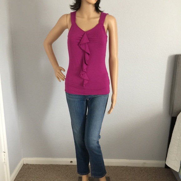 WHBM Purple Ruffle Blouse - Picture 3 of 6